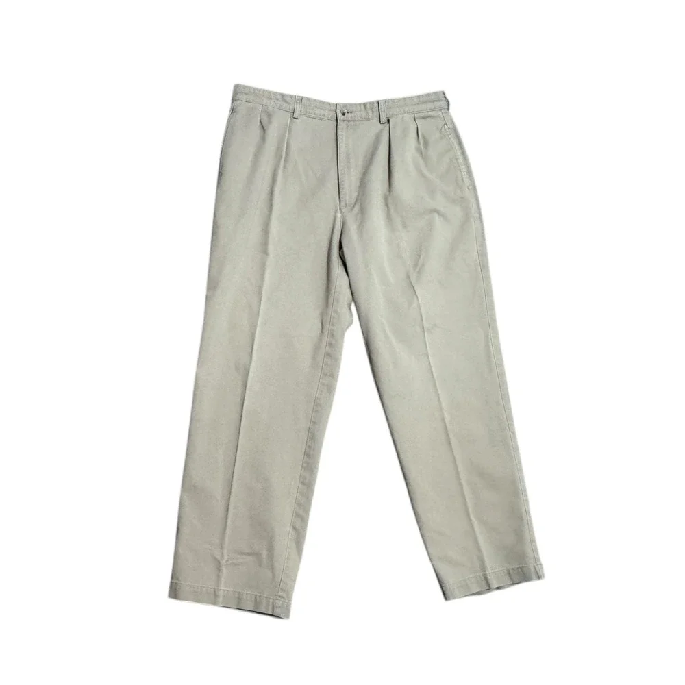 Polo Ralph Lauren Mens Pleated‎ Chino Pants Khaki Tan 100% Cotton 38x30 Classic